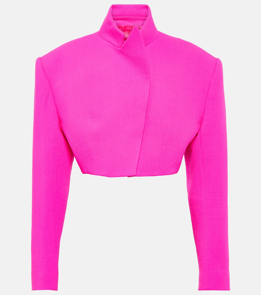 Cropped wool jacket