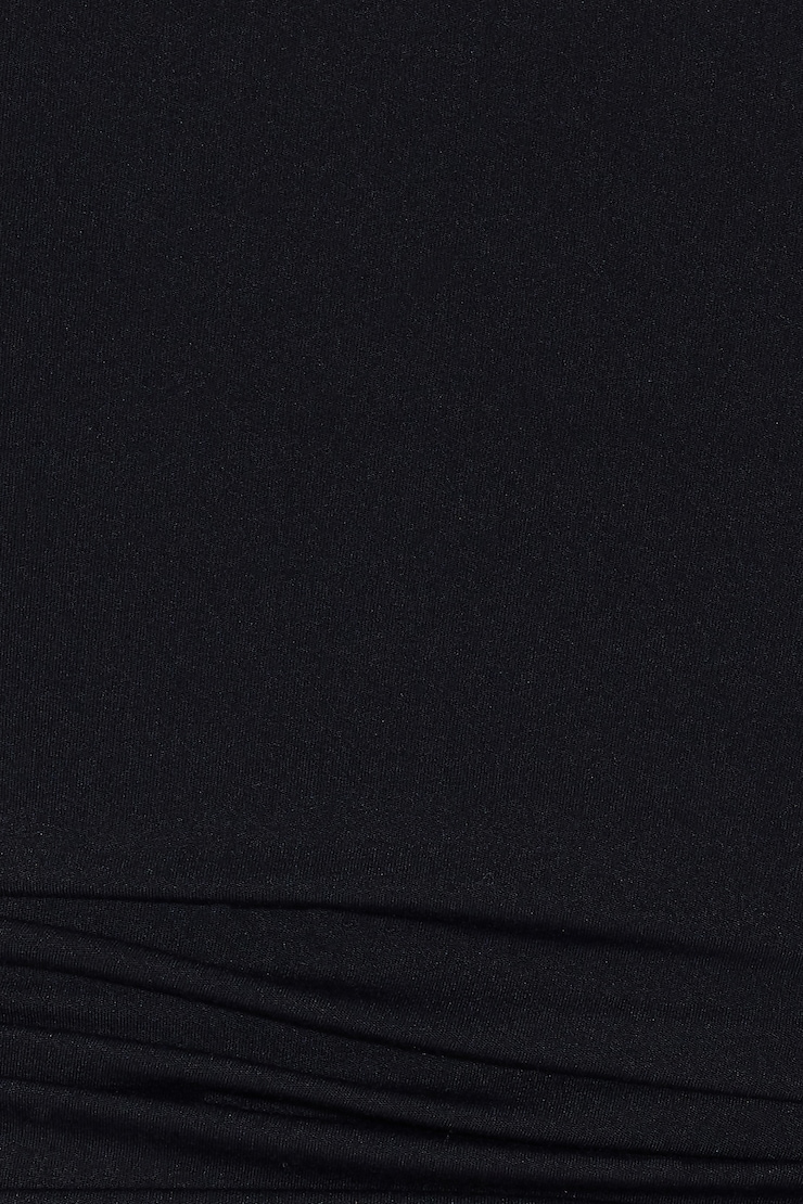 Sleek Plunge Longsleeve Top - Black - Women Clothing