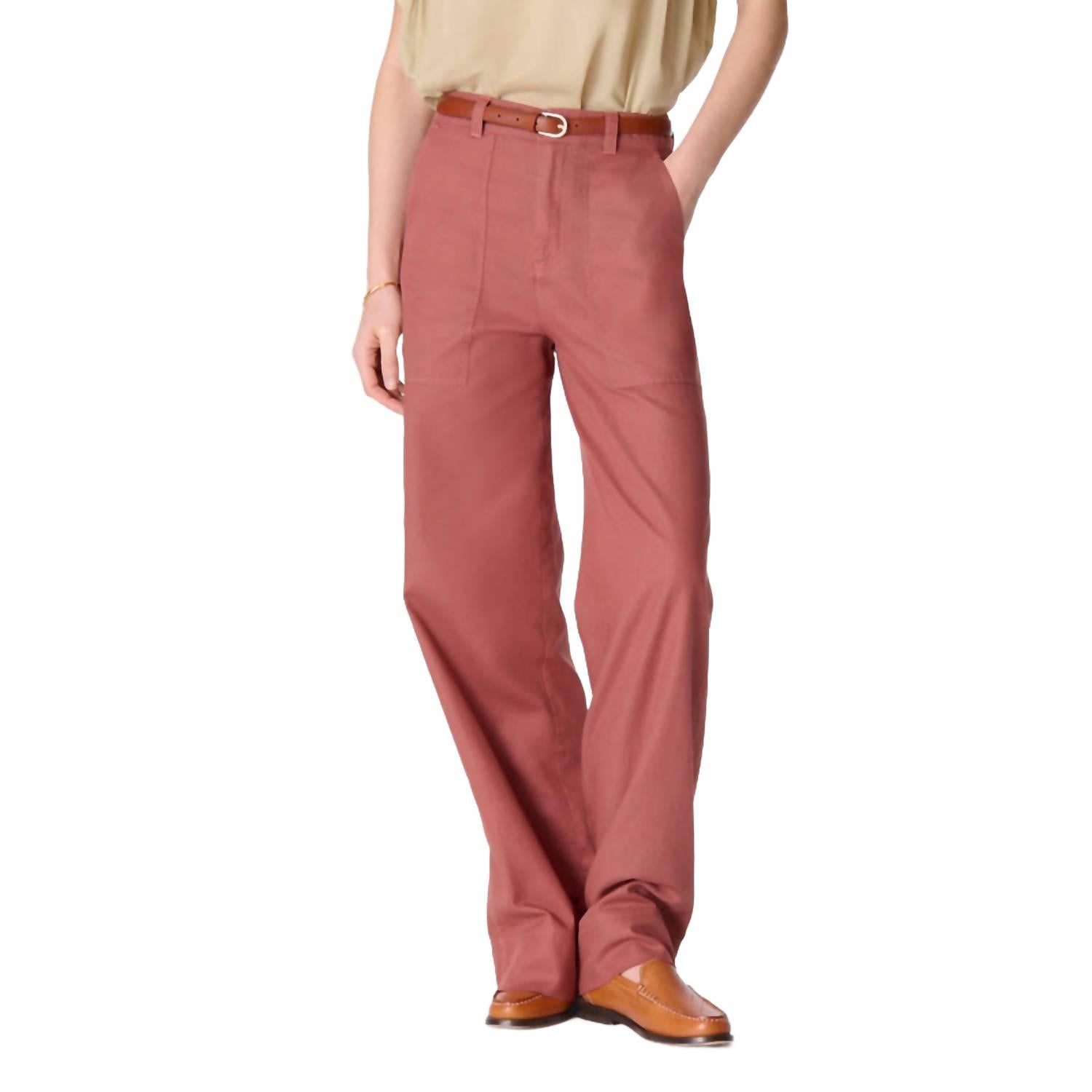 Carlos Straight Leg Pant In Terracotta
