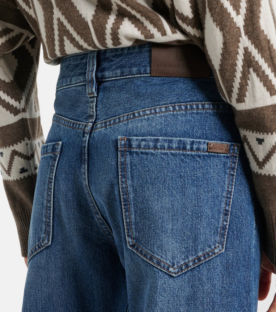 High-rise straight jeans