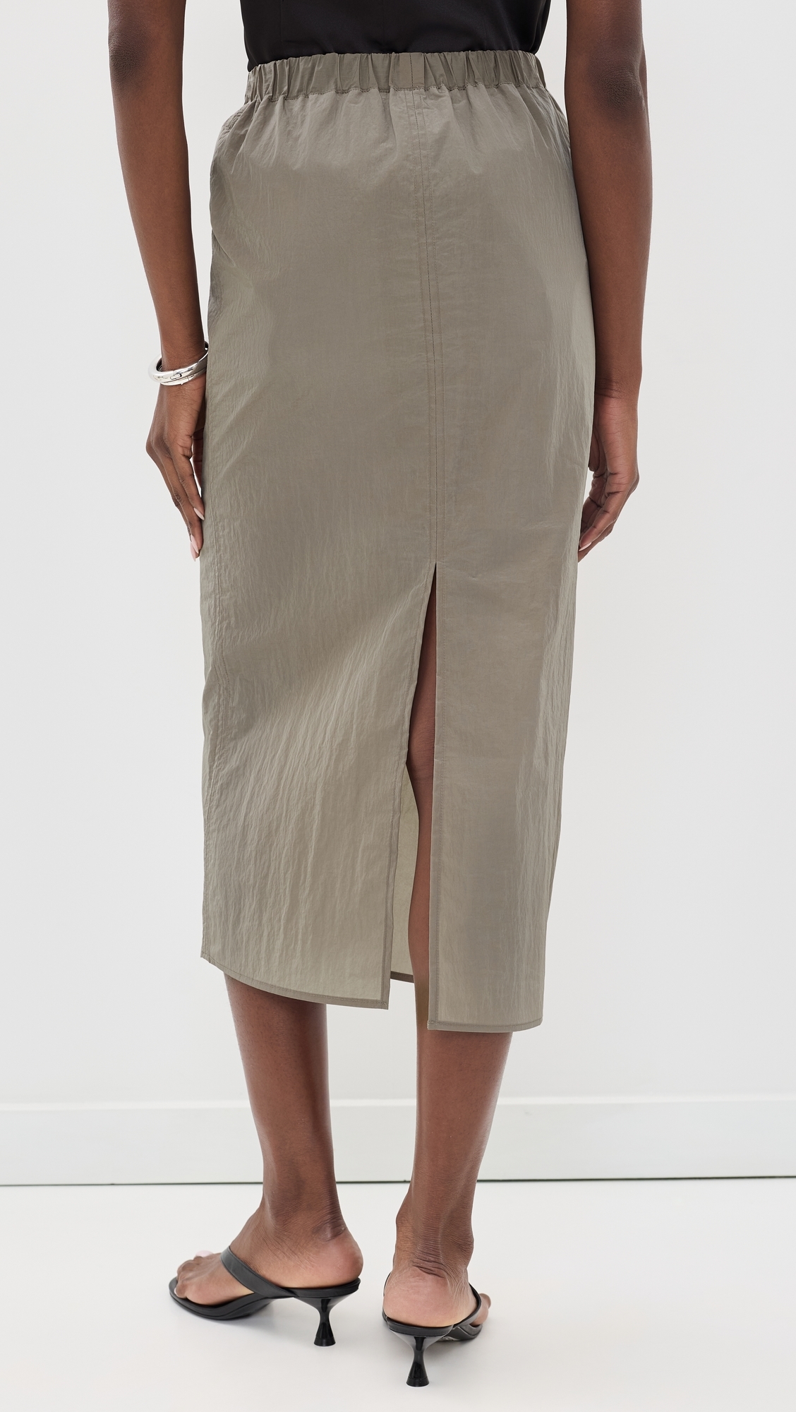Nylon Long Skirt Tea