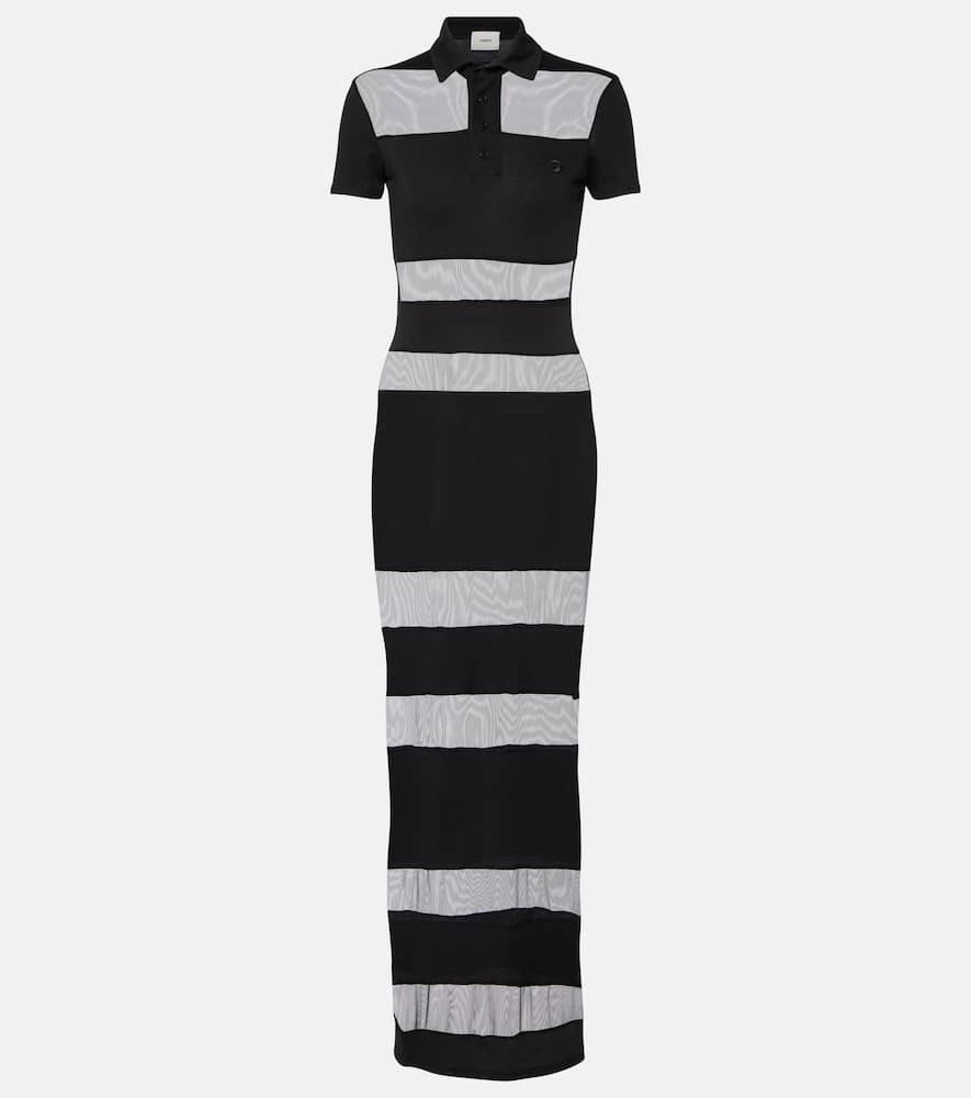 Striped sheer maxi dress