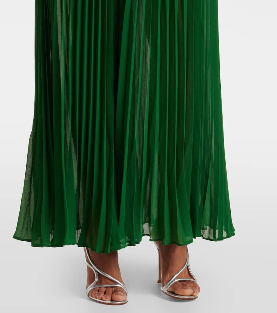 Self-Portrait Crystal-embellished ruffled gown