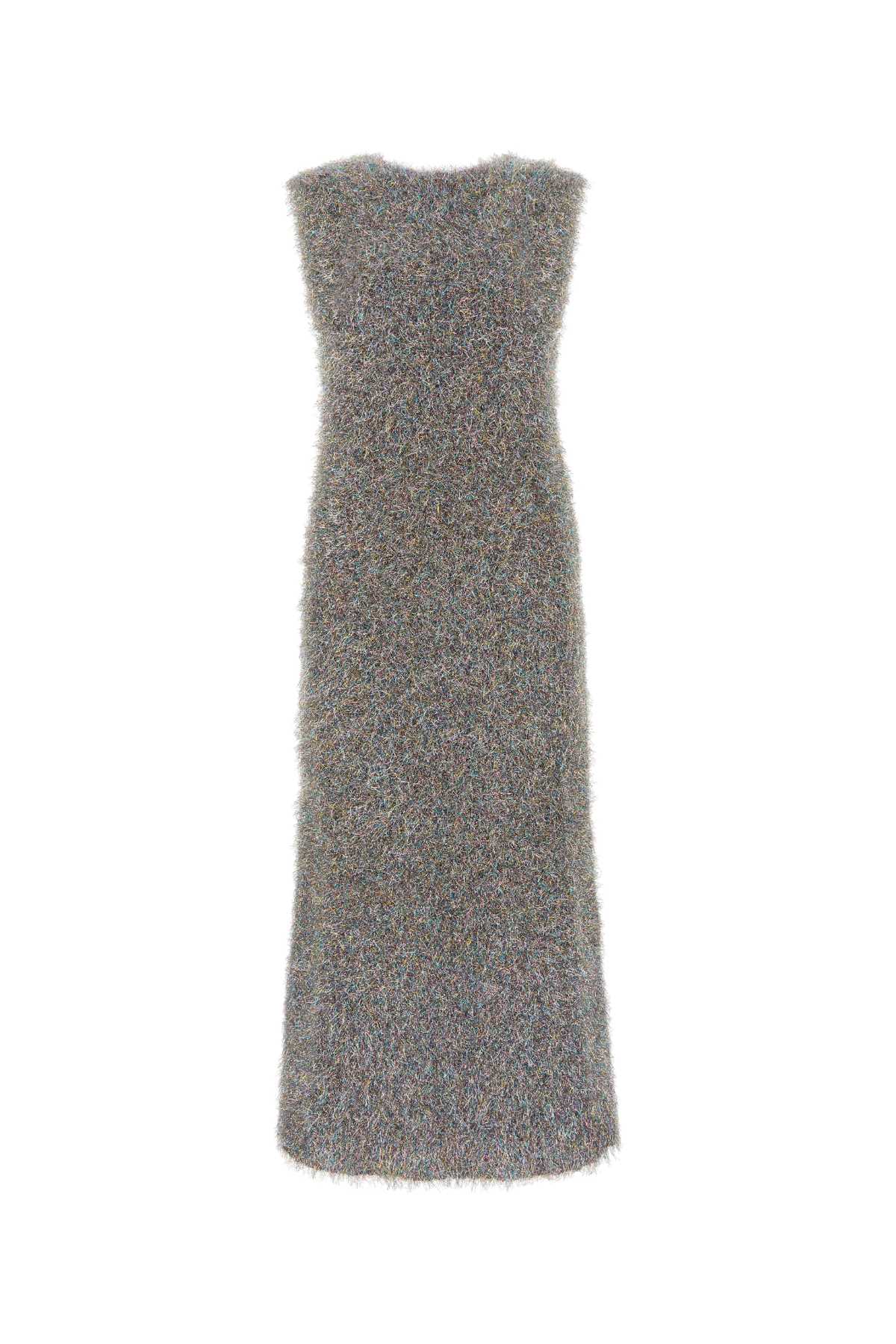 Brushed Polyester Blend Dress — Multicolor