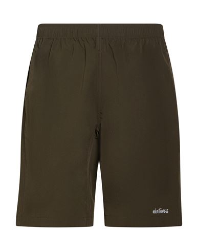 Man Shorts & Bermuda Shorts Military green Size L Nylon, Polyurethane