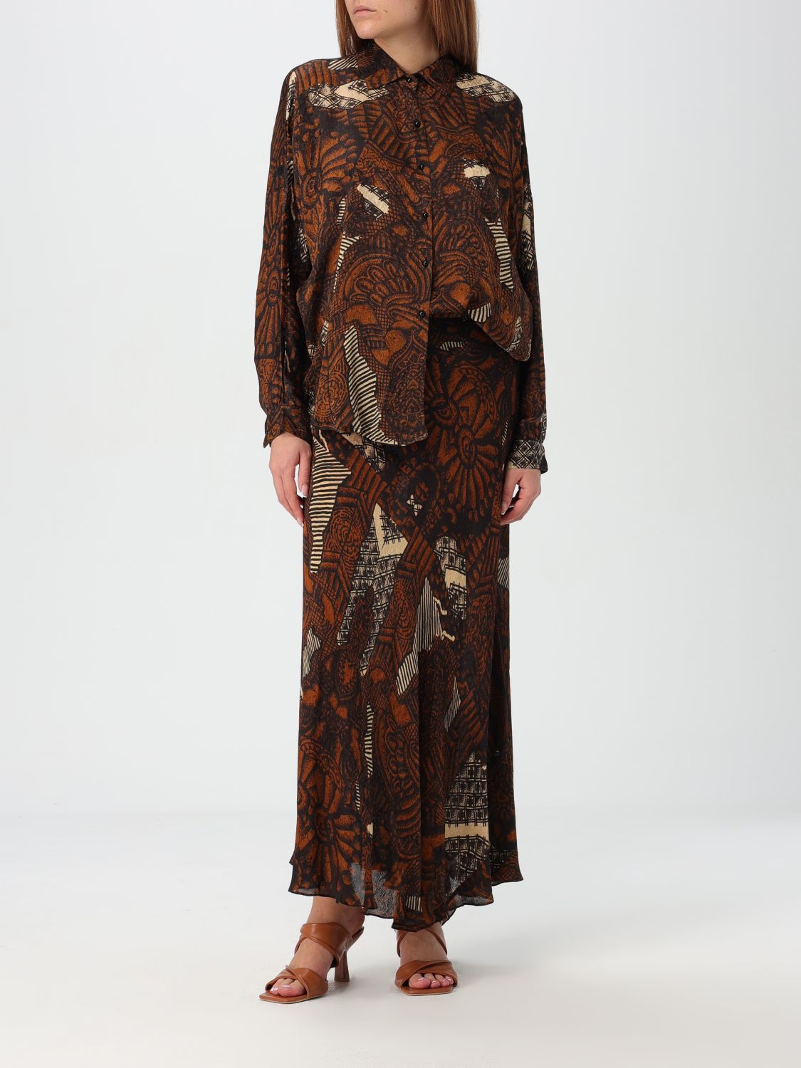 Skirt Woman color Brown