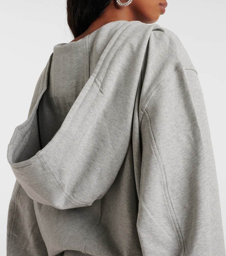 Cotton-blend jersey sweatshirt dress