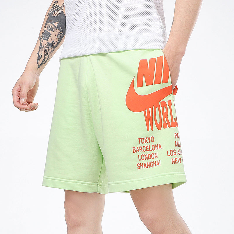 Nsw Ft Short Wtour Large Logo Printing Knit Sports Shorts Green