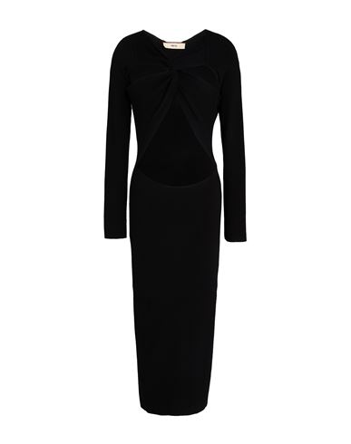 Woman Midi dress Black Size 2 Viscose, Polyester, Polyamide