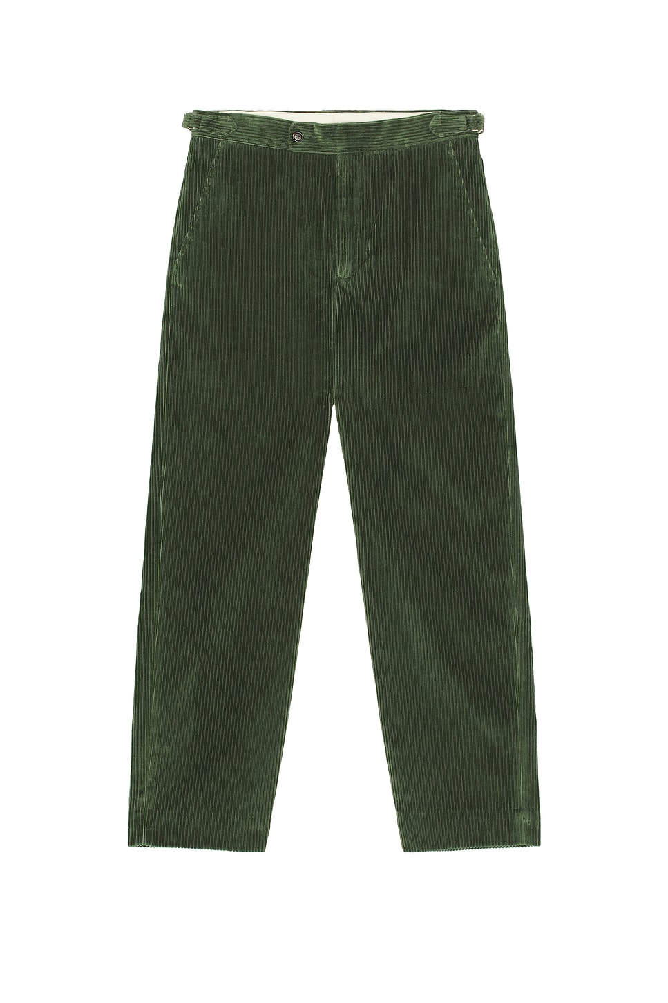BODE Corduroy Side Buckle Trousers in Green - Green. 32 also , 31, 33