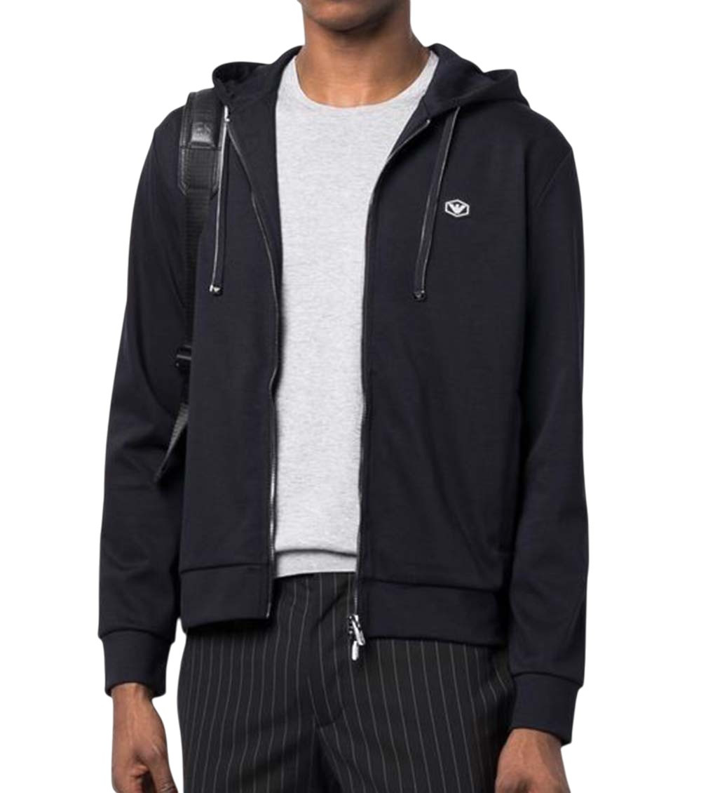 Navy Blue Hood Sweatshirt