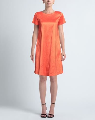 Rossopuro Woman Mini dress Orange Size XL Polyester, Nylon, Elastane