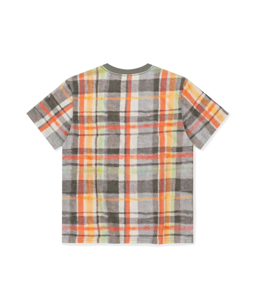 Plaid Tee Grey