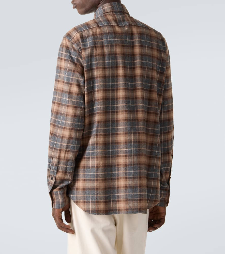 Plaid cotton flannel shirt