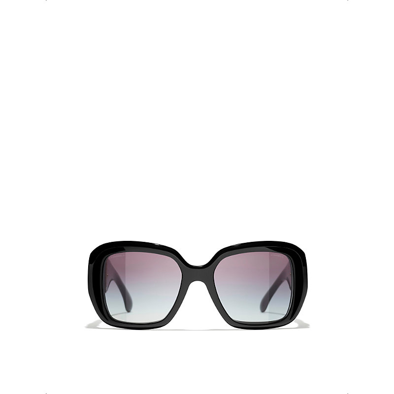 Womens Black CH5512 Square-frame Acetate Sunglasses