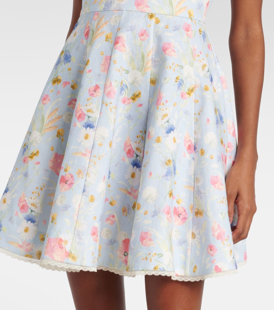 Lucky floral linen minidress