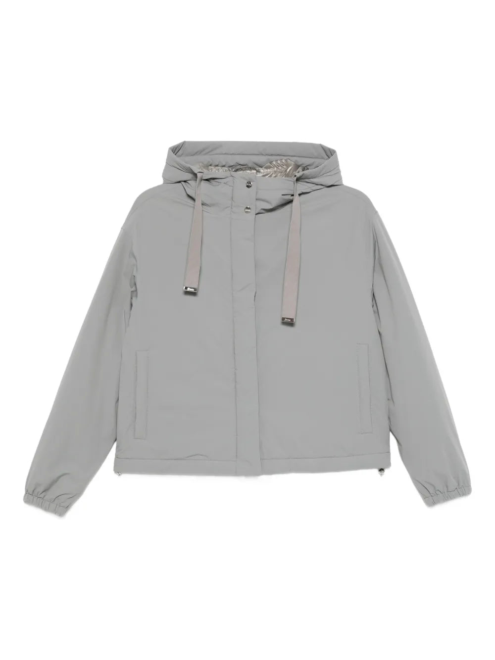 Hooded Drawstring Jacket — grey