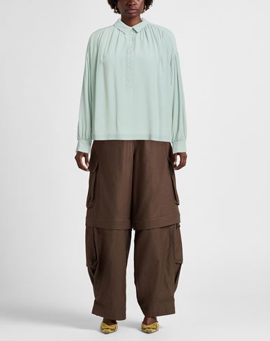 Woman Top Light green Size S Acetate, Silk