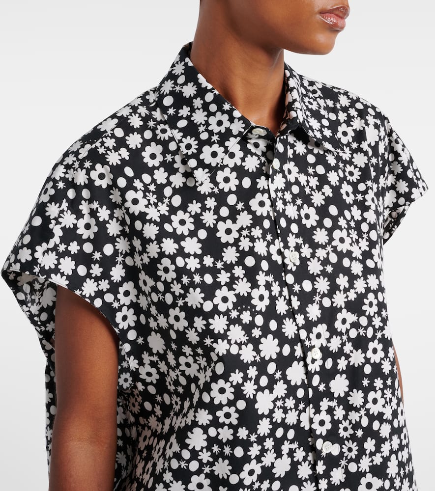 Printed cotton poplin shirt