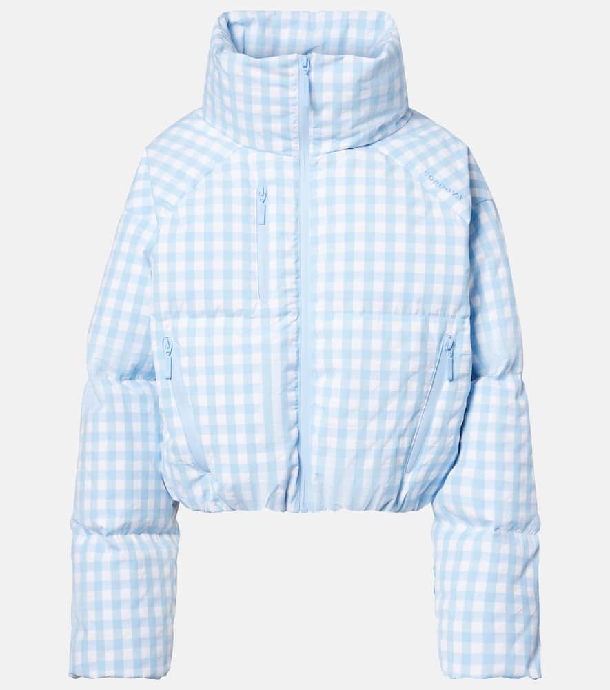 Cortina gingham down ski jacket