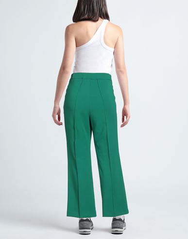 Woman Pants Green Size 12 Polyester, Viscose, Elastane