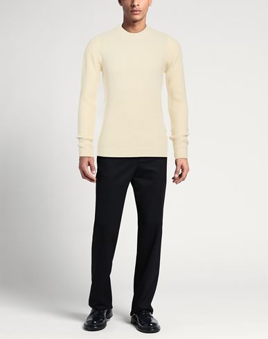 Man Sweater Cream Size L Merino Wool