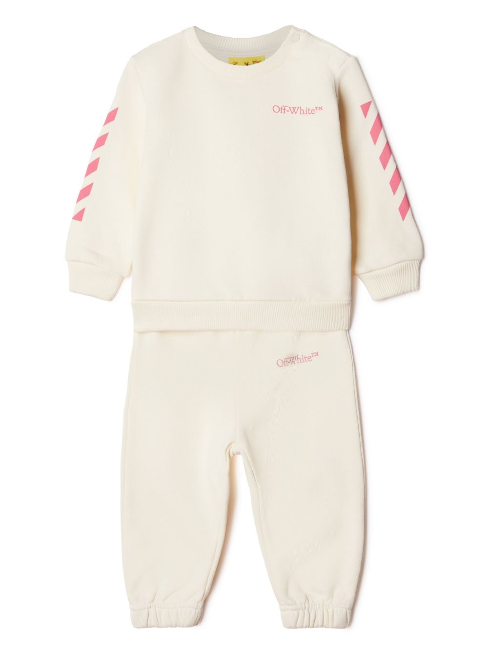 Diag-stripe cotton tracksuit