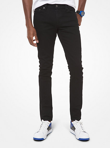 Slim-fit stretch-cotton jeans - Black