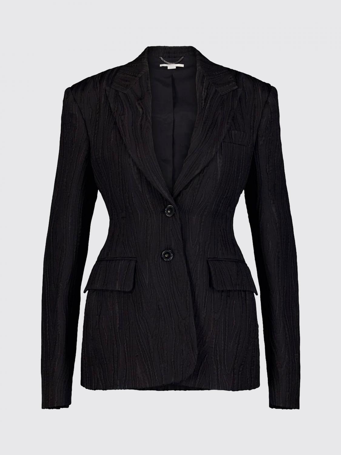 Jacquard single-breasted blazer - Black