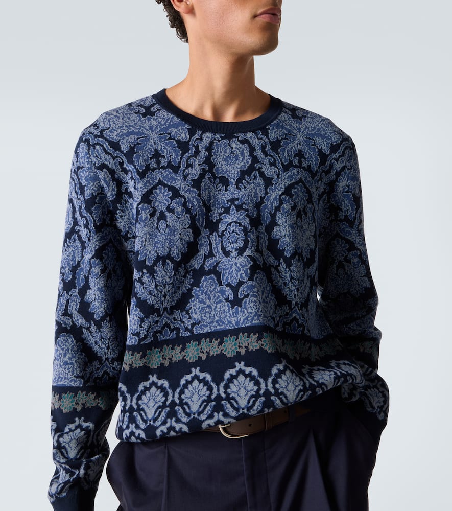 Intarsia cotton sweater