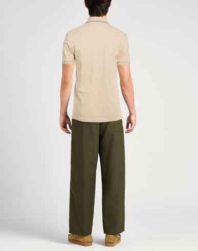 Man Polo shirt Beige Size S Cotton, Elastane