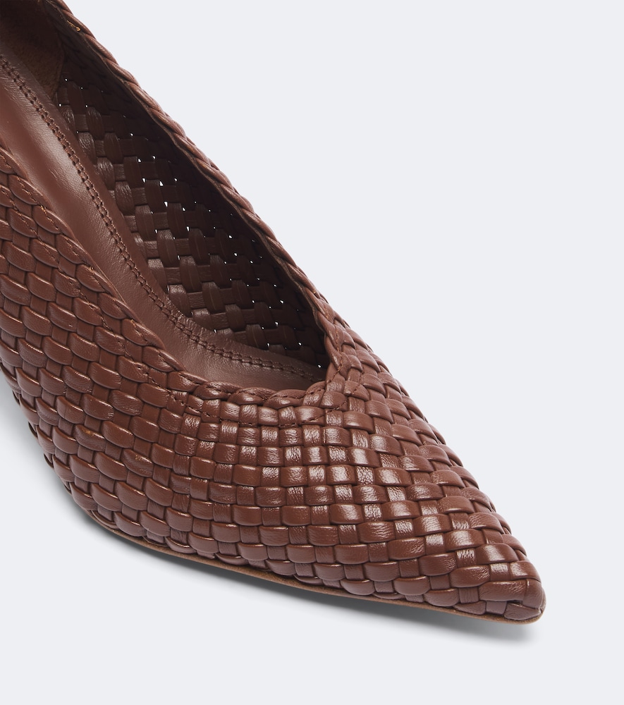 Samia woven leather pumps