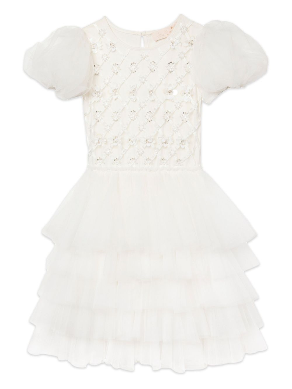 Tutu Du Monde Floral Lattice Kleid aus Tüll - Nude