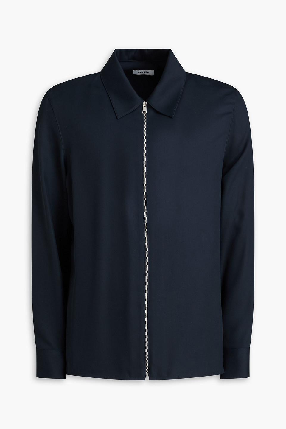 Lyocell-blend twill shirt - Blue - S