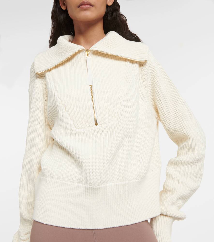 Varley Mentone cotton half-zip sweater