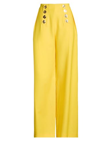 Woman Pants Yellow Size 6 Wool, Polyamide, Elastane