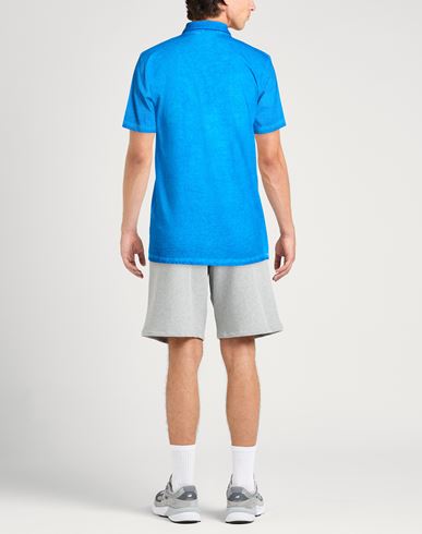 Man Polo shirt Bright blue Size 42 Cotton