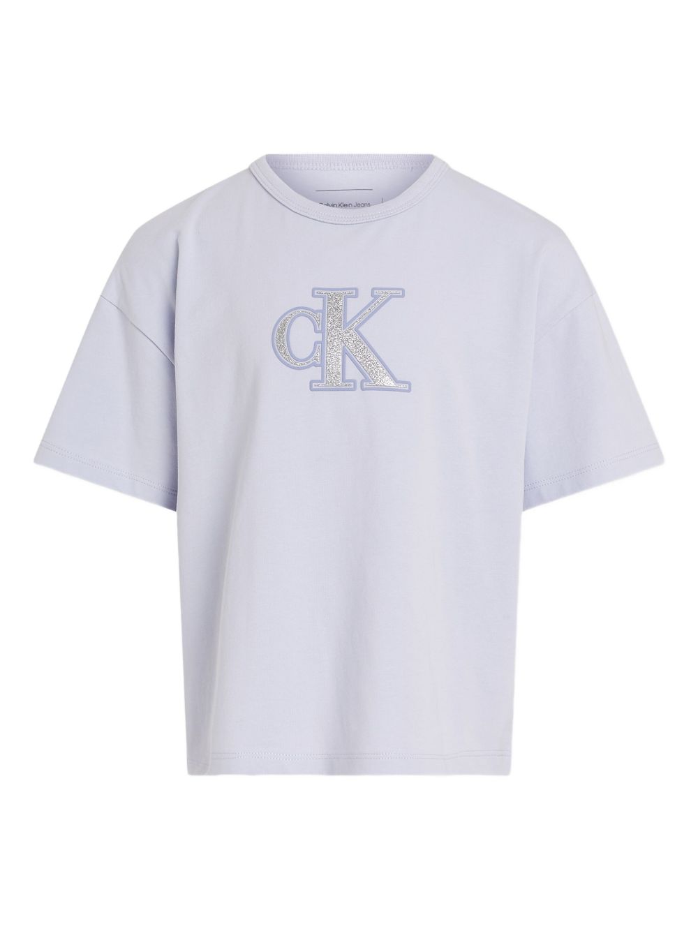 Calvin Klein Kids glittered-logo T-shirt - Purple