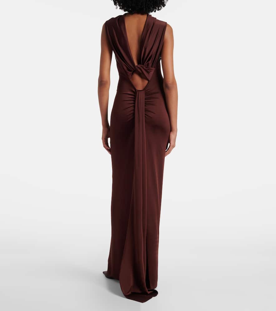 Draped jersey gown