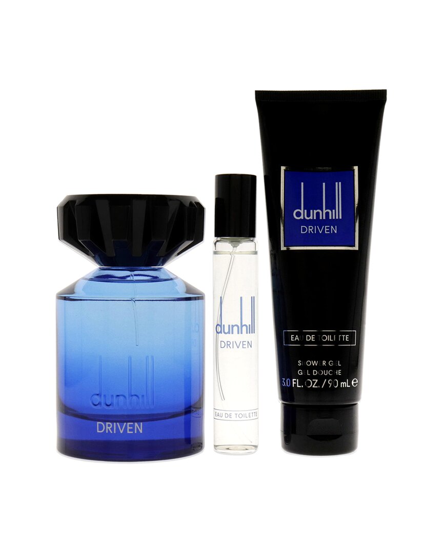 Alfred Dunhill Men's EDT Driven Blue EDT 3pc Gift Set