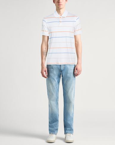 Man Polo shirt White Size L Cotton