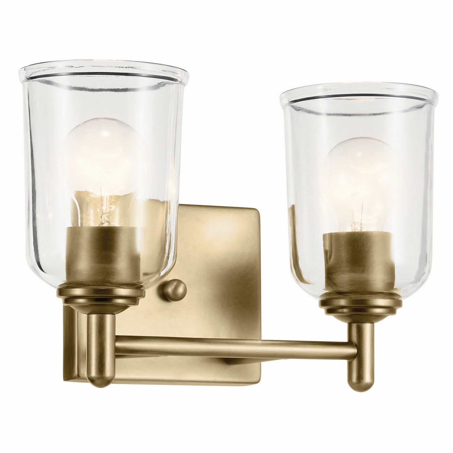 Natural Brass Bathroom Vanity Light from the Shailene Collection