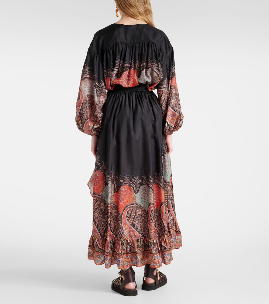 Rhiannon ruffled silk maxi skirt