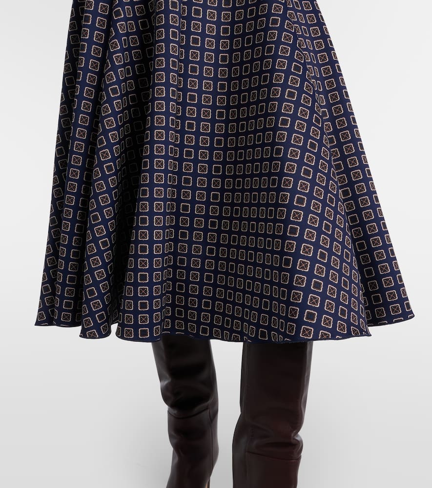 Benda printed jersey midi skirt