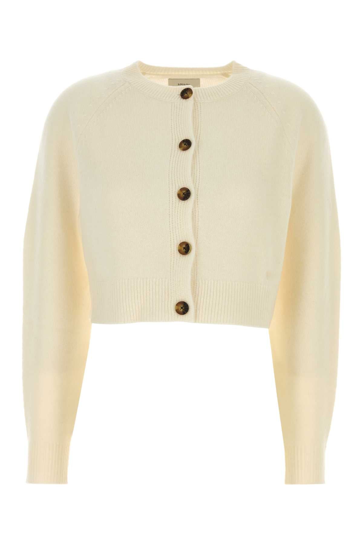Cashmere Cardigan — Beige