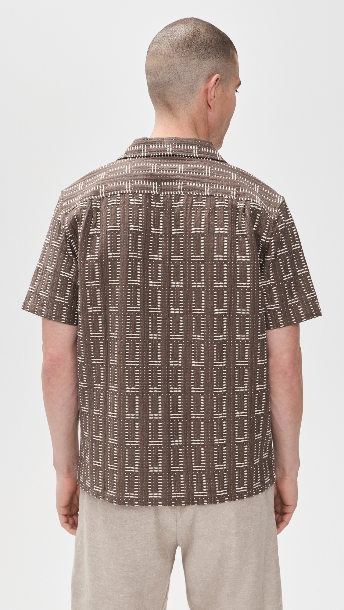 Dobby Resort Shirt Brown