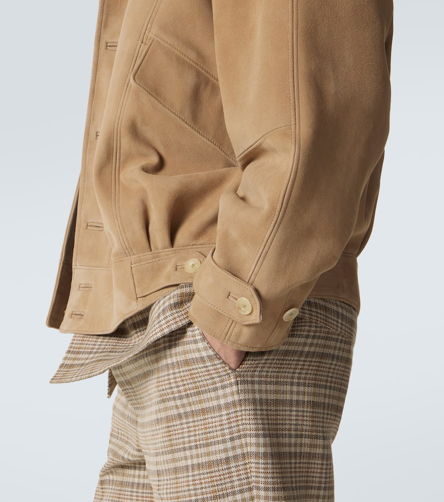 Suede blouson jacket