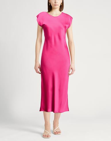 Woman Midi dress Fuchsia Size 4 Polyester