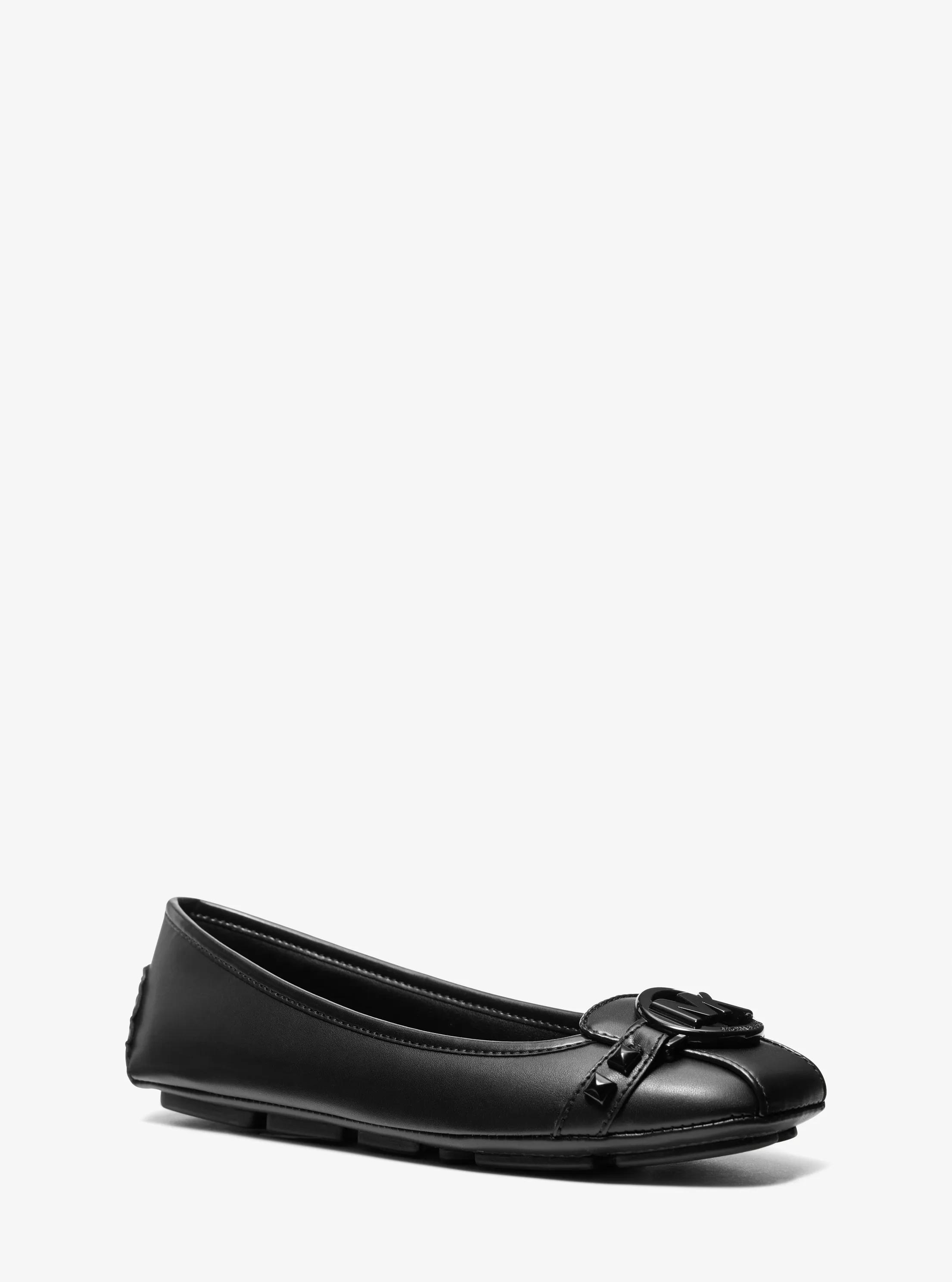 Fulton Studded Moccasin in Black - size 8