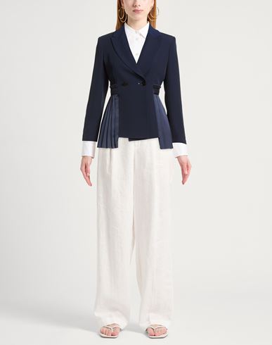 Woman Blazer Midnight blue Size 6 Polyester, Elastane